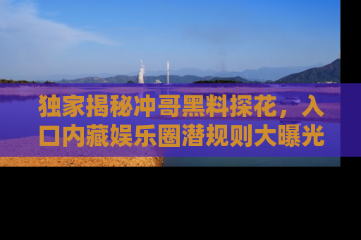 独家揭秘冲哥黑料探花，入口内藏娱乐圈潜规则大曝光