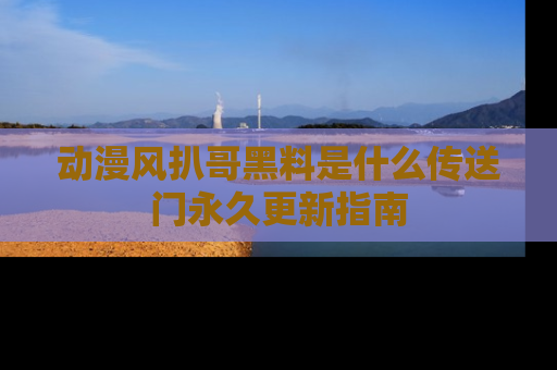 动漫风扒哥黑料是什么传送门永久更新指南