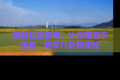 黑料社区官网，让你回家不迷路，畅享八卦新体验