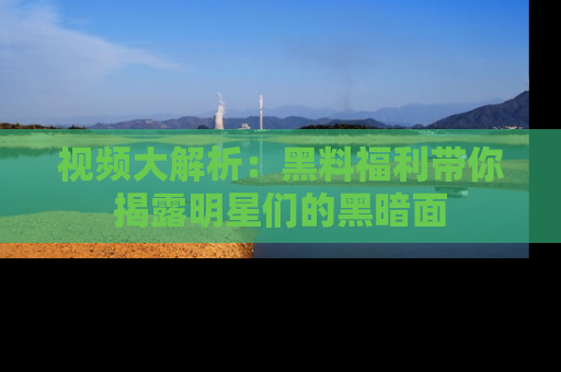 视频大解析:黑料福利带你揭露明星们的黑暗面