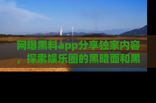 网曝黑料app分享独家内容，探索娱乐圈的黑暗面和黑料