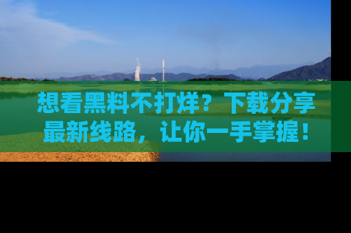 想看黑料不打烊？下载分享最新线路，让你一手掌握！