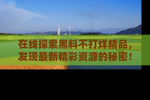 在线探索黑料不打烊精品,发现最新精彩资源的秘密!