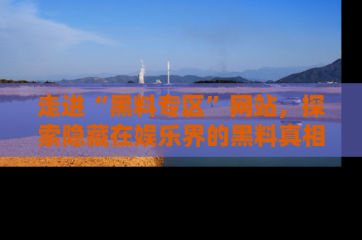 走进“黑料专区”网站,探索隐藏在娱乐界的黑料真相